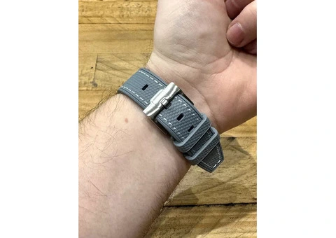 Omega Swatch Moonswatch Speedmaster Rubber Strap 20mm Dark Grey & Watch Tool - 5/5