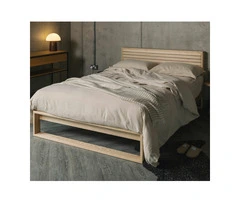 Elegant Oak Wood Bed Timeless Craftsmanship for Your Bedroom