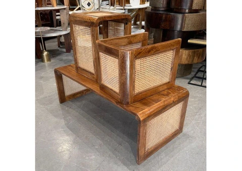 Luxury Walnut Wood Benches for Elegant Interiors.