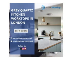 Grey Quartz Kitchen Worktops in London
