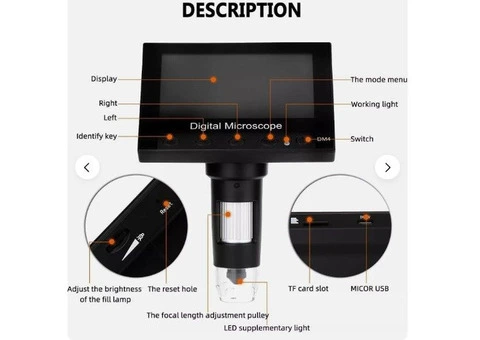 Digital Microscope, WADEO 1000X 4.3" LCD Display Electronic USB 00735-STK - 7/11
