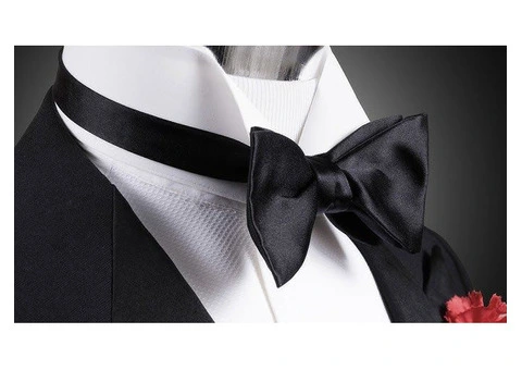 Blue Self Tie Bow Ties & Accessories by Knights Bridge Neckwear