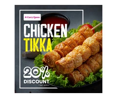 Curry Queen – Get 20% OFF Chicken Tikka at Best Indian Takeaway in Enfield