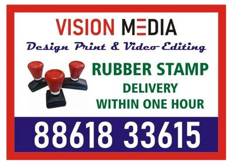 Delivery within one hour | Specialized in Pre - Ink Rubber Stamp |