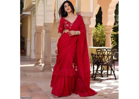 Latest Designer & Chiffon Sarees Collection – Lavanya The Label - 3/4