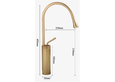 Antique Basin Tap Brass Bathroom Mixer Sink Tap High Verison TA0411H - 5/5