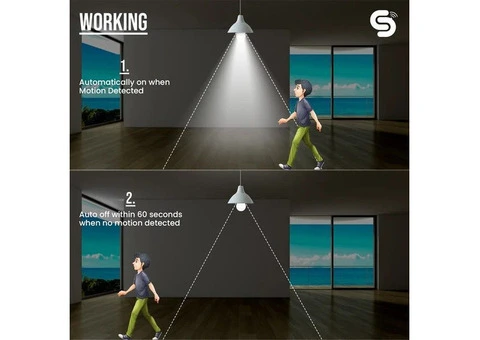 Energy-Saving B22 Motion Sensor Bulb - 1/4