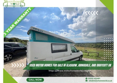 Used Motor Homes for sale in Glasgow, Armadale, and Draycott UK - Motorhomeworld