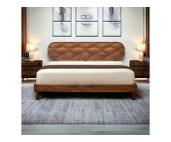 Sophisticated Walnut Wood Bed – The Epitome of Comfort and Style