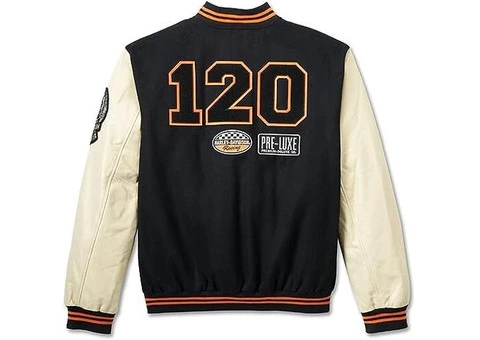 Rebel Rider: The Ultimate Motorcycle Varsity Jacket - 2/4