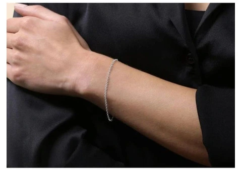 Silver belcher bracelet