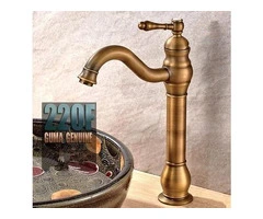 Antique Brass High Version Mixer Bathroom Sink Tap TA0199F
