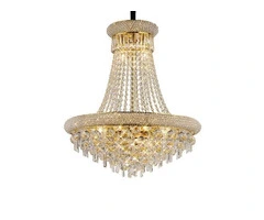 Adrian Pendant 13 Light E14 Gold and Crystal