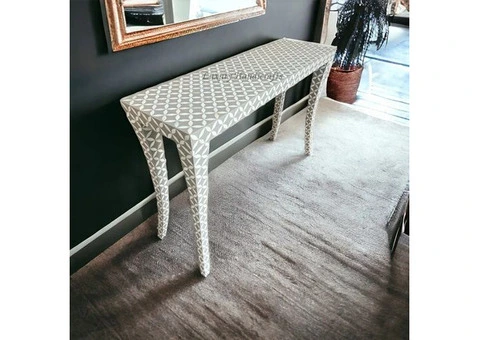 Buy Aesthetic Bone Inlay Console Table for living area