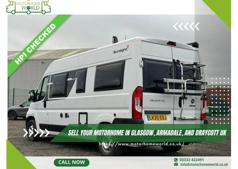 Sell your Motorhome in Glasgow, Armadale, and Draycott UK - Motorhomeworld