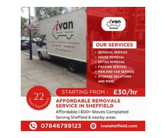 Sheffield's Trusted Removal Experts - Prices start at just £30/hour!