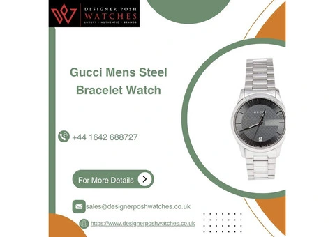 Gucci Mens Steel Bracelet Watch