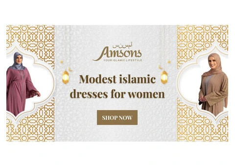 Shop Stylish Modest Dresses for Muslim Women at Amsons UK