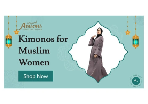 Buy Elegant Islamic Kimonos for Women – Shop Online at Amsons