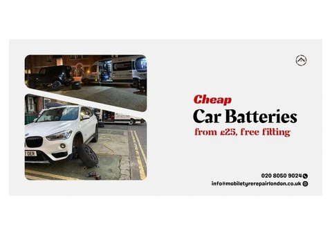 Cheap Car Batteries from £25, Free Fitting