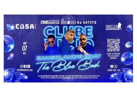 London's No.1 Kizomba Party & Dance Classes: Clube Vicio  Bangolanos Blue  Birthday Bash