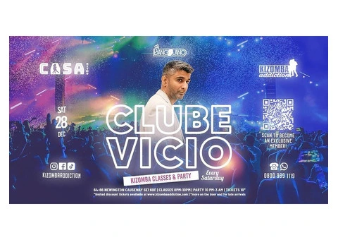London's No.1 Kizomba Party: Clube Vicio -  with DJ Bangolano & DJ G-Sousa