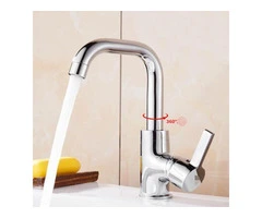 Brass Chrome Finished Rotatable Mixer Basin Tap Bathroom Sink Tap TA0188C