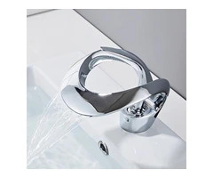 Modern Waterfall Chrome Bathroom Single Handle Basin Sink Mixer Tap TC0358