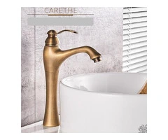 Bronze Single Handle Centerset Antique Bathroom Sink Tap T1715B