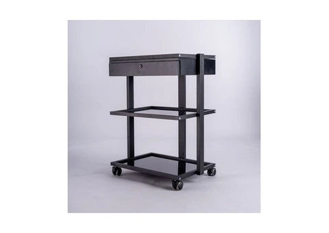 Black Beauty Trolley With Drawer | PJS Beauty Salon Equipment