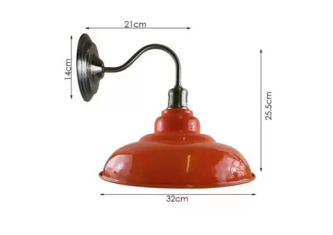 Allure of Red Vintage Style Wall Lights - 2/4