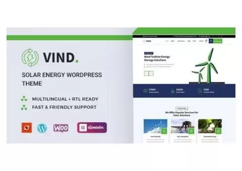 Vind - The Ultimate Solar Energy WordPress Theme ????????