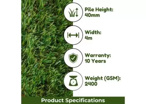 Buy High-Quality Cordoba 40mm Artificial Grass at Affordable Price - 2/5
