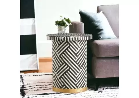 Purchase Bone Inlay Side Tables for Living Room