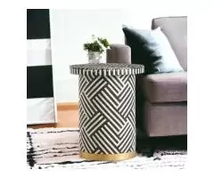 Purchase Bone Inlay Side Tables for Living Room