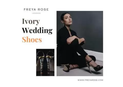 Perfectly Crafted Freya Rose London’s Ivory Wedding Shoes for Your Special Day