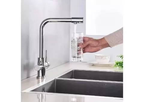 Chrome Brass Purified Water Hot and Cold Three Way Kitchen Tap TC3301 - 3/5
