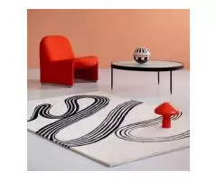 Stunning Black & White Rug for Sale - Perfect for Any Space!