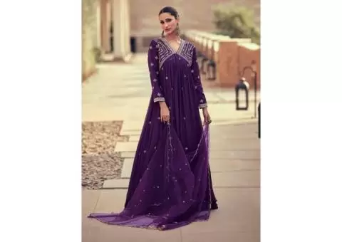 Explore Vibrant Shades of Purple Salwar Suits - 4/6