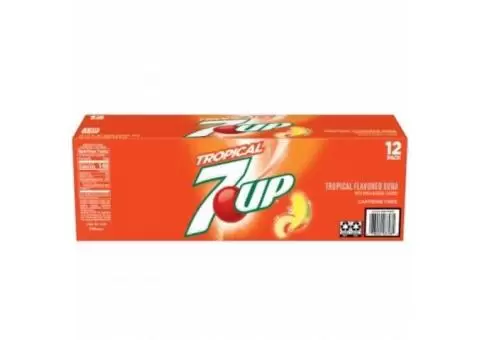 7up Tropical Flavour USA Cans