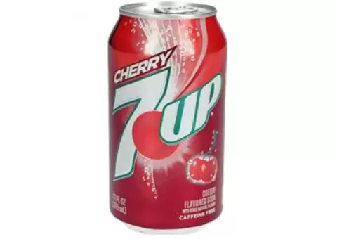 7up Cherry Flavour USA Cans