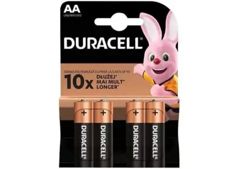 Duracell AA 4 Pack x 20 Bulk Supplier in Preston, Uk