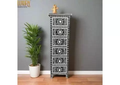 Upgrade Your Interiors with Bone Inlay Chest of Drawers