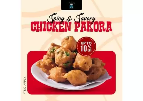 ???? Enjoy 10% OFF on our Crispy Chicken Pakora! ???? - 1/3