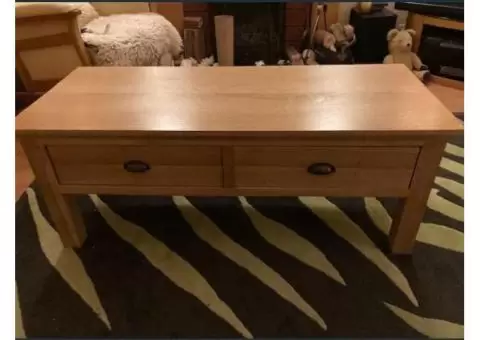 Coffee table with drawers (decent condition) - 5/5