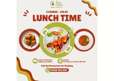 Indian Lunch Menu