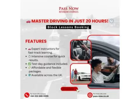 Intensive Driving Courses in Bedford – Learn to Drive Fast!