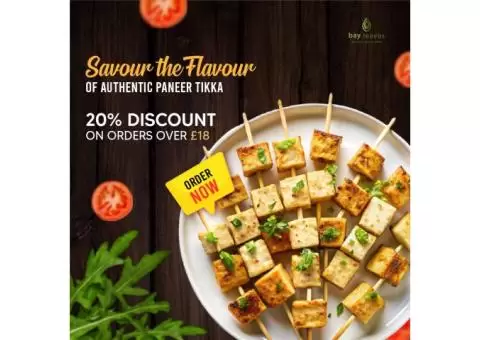Enjoy 20% Off on Our Delicious Paneer Tikka!