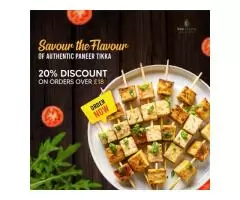 Enjoy 20% Off on Our Delicious Paneer Tikka!