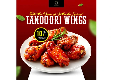 ???? Enjoy 10% OFF on our Delicious Tandoori Wings! ????